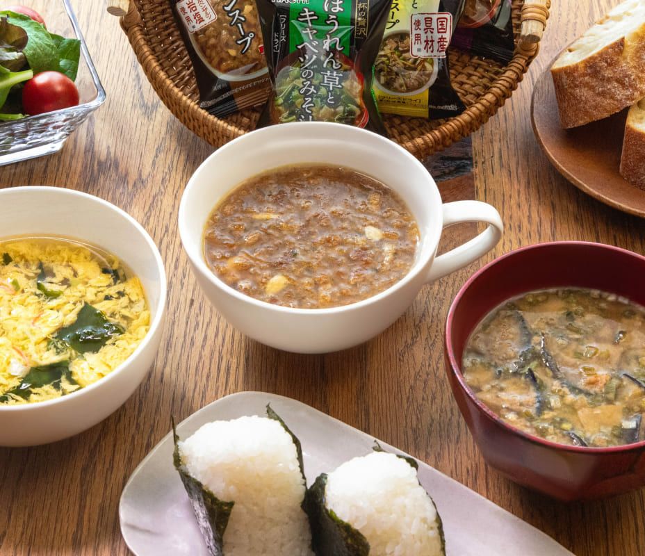 蟹とかき卵の濃厚チゲおこげスープ／フリーズドライスープ 1食分 19.5g