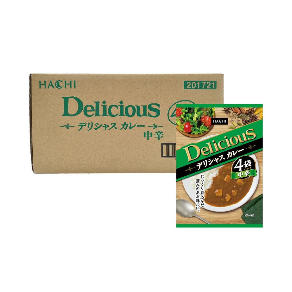 デリシャスカレー 甘口／レトルトカレー 1人前 170g×4袋セット | ハチ