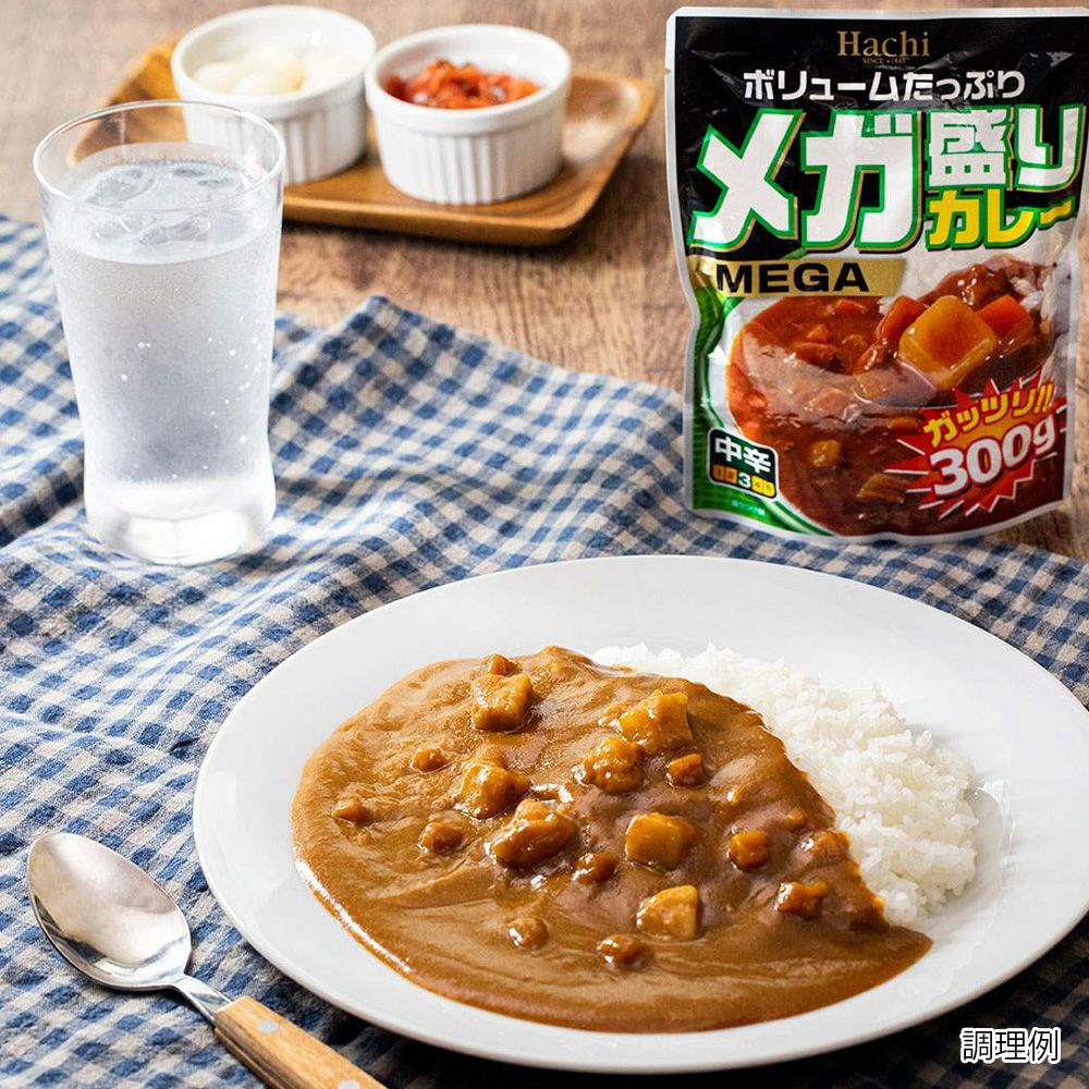 ボリュームたっぷり！】メガ盛りカレー 中辛／レトルトカレー 1人前