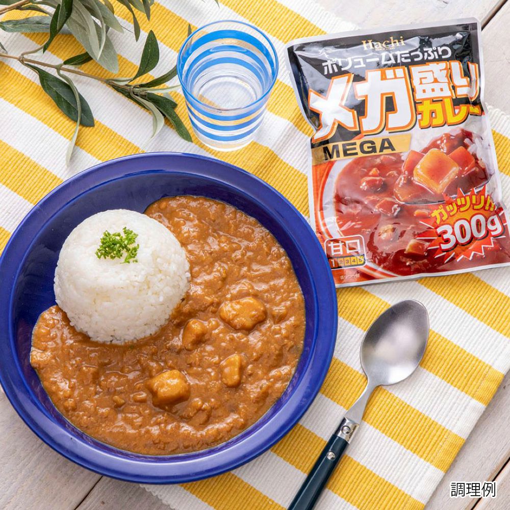 メガ盛りカレー 甘口／レトルトカレー 1人前 300g×10個セット | ハチ