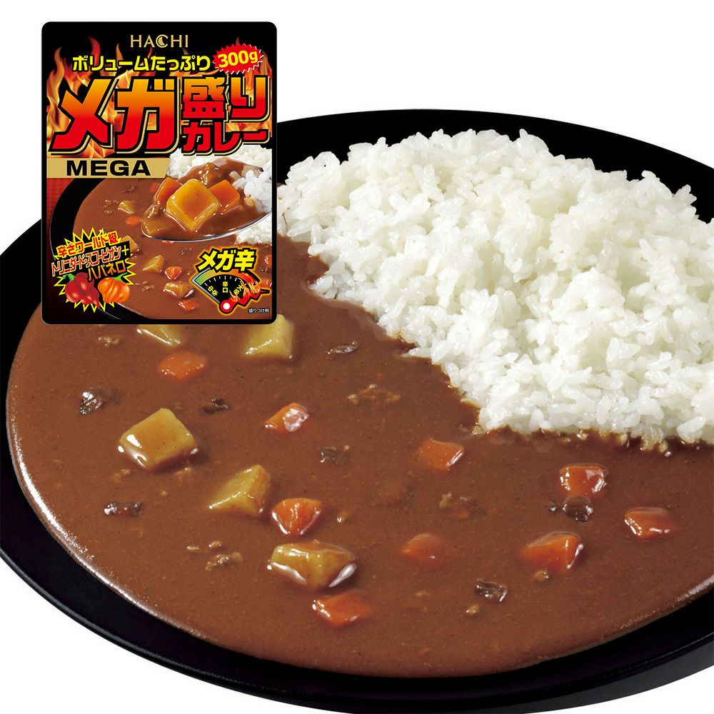 メガ盛りカレー メガ辛／レトルトカレー 1人前 300g×10個セット | ハチ