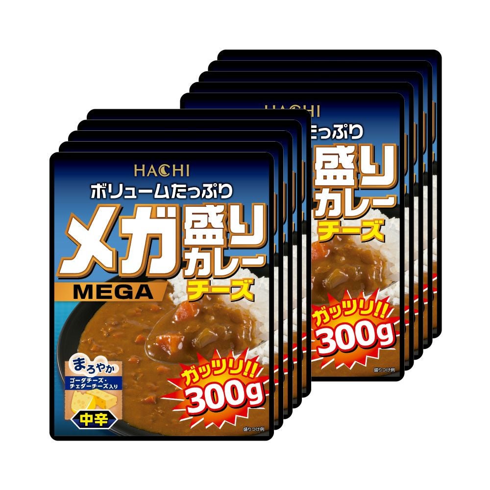メガ盛りカレー チーズ 中辛／レトルトカレー 1人前 300g×10個セット