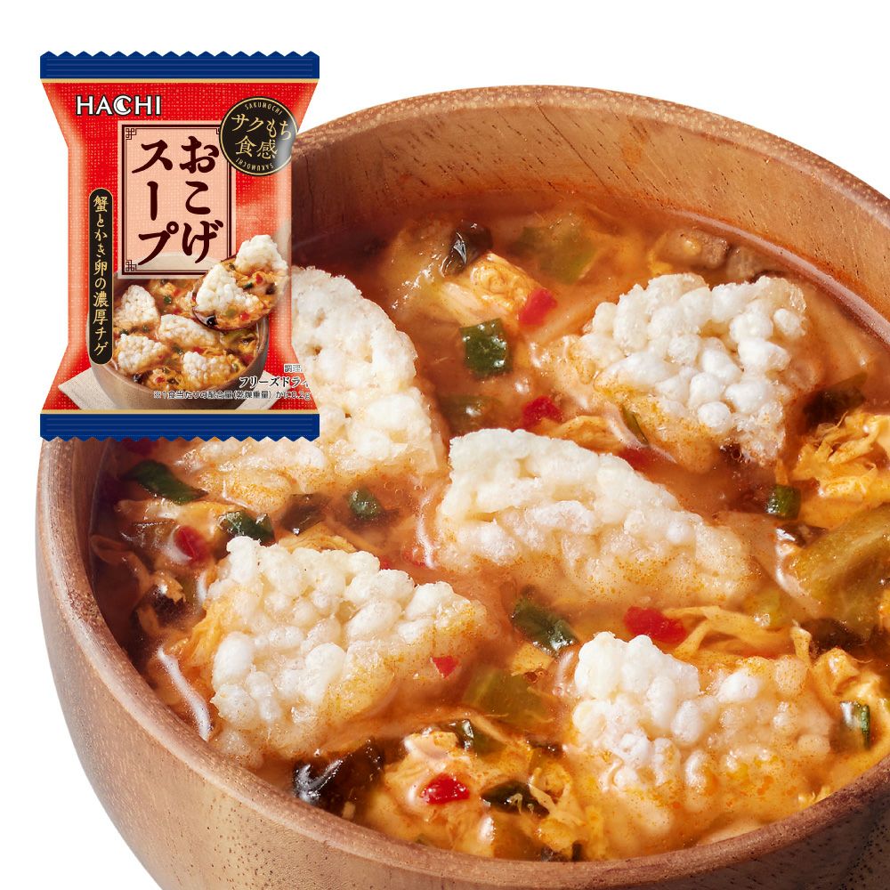 蟹とかき卵の濃厚チゲおこげスープ／フリーズドライスープ 1食分 19.5g